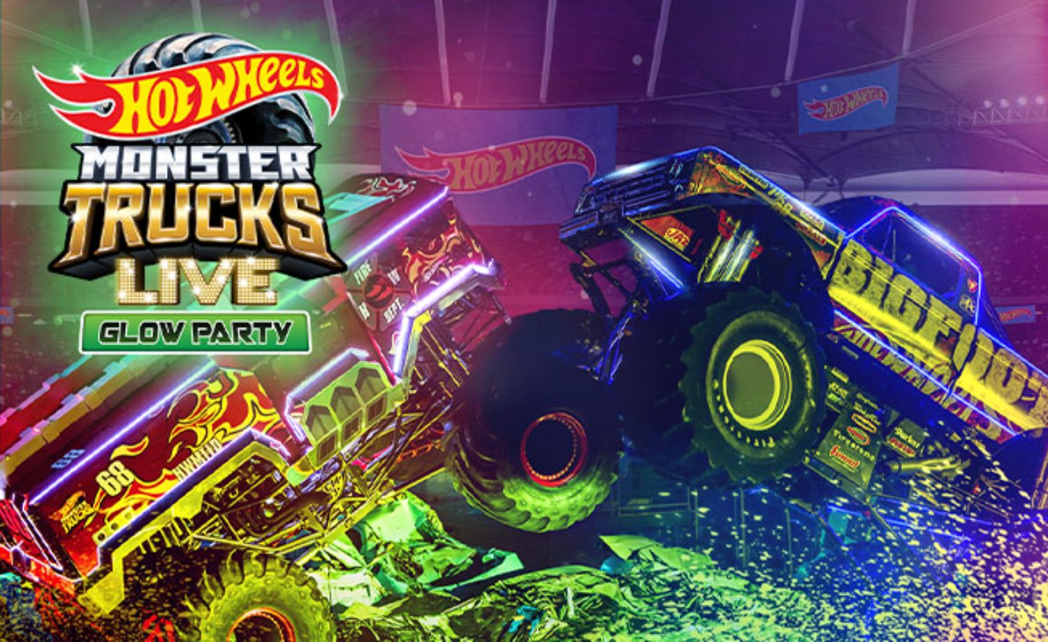 Hot Wheels Monster Truck Live Glow Party Jul 13-14